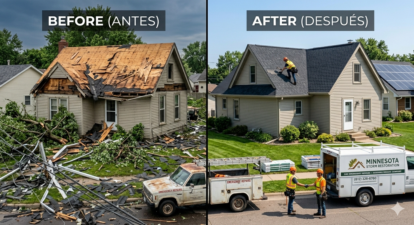 Storm damage restoration Minnesota